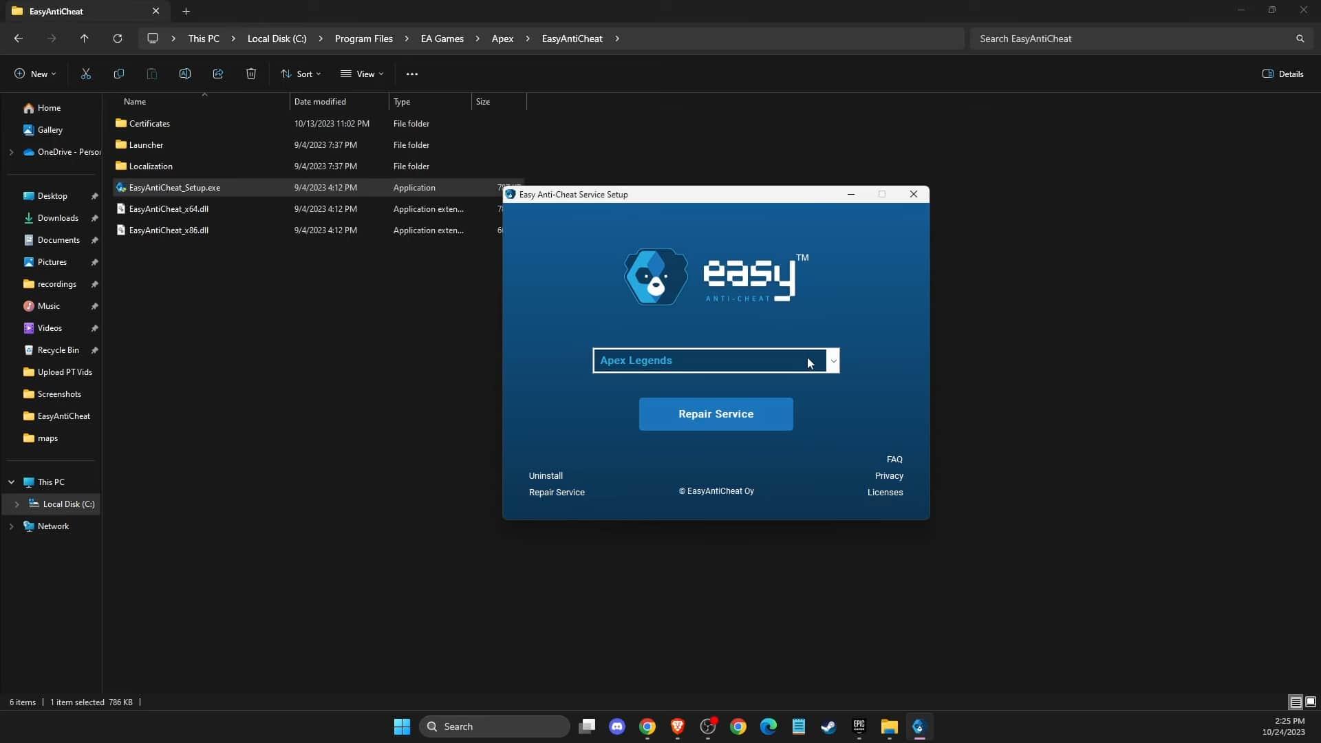 Comprobaciones rápidas de Easy Anti-Cheat