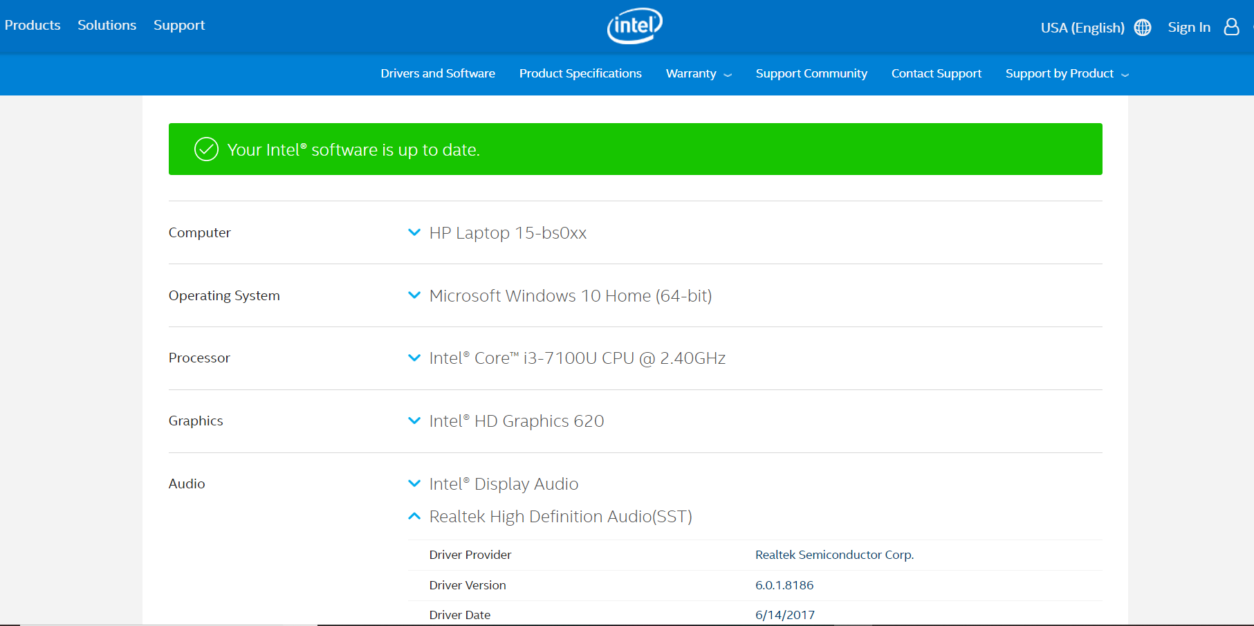 Diagnóstico y solución de errores Intel SST