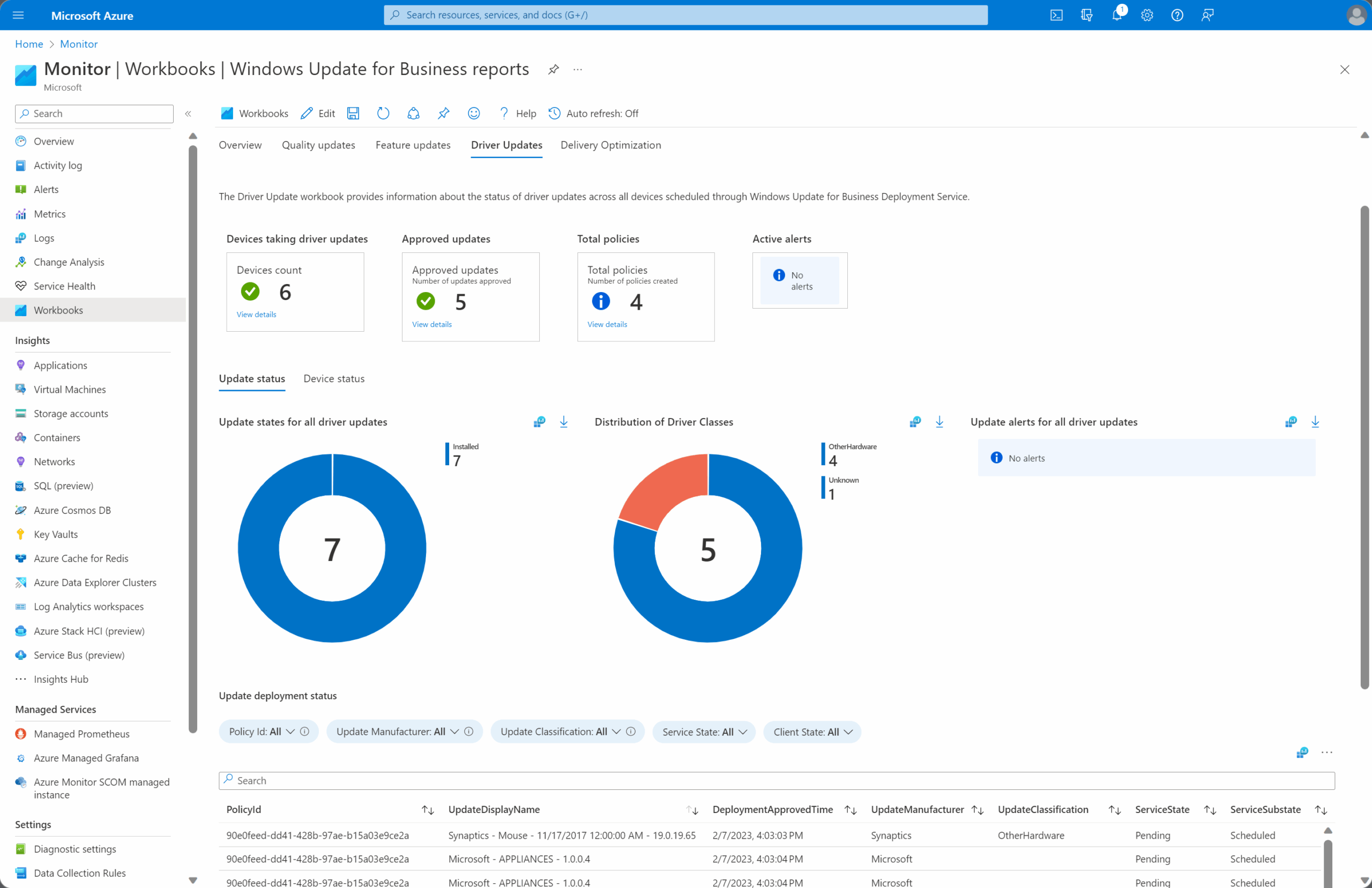 Configuración de Windows Update for Business en Azure