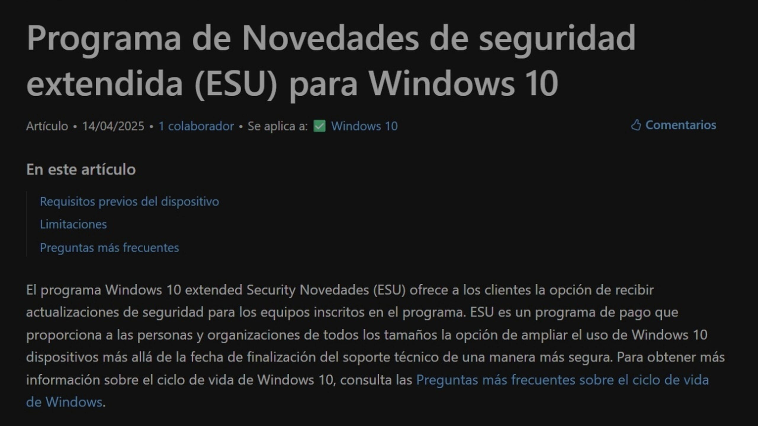 Qué es ESU