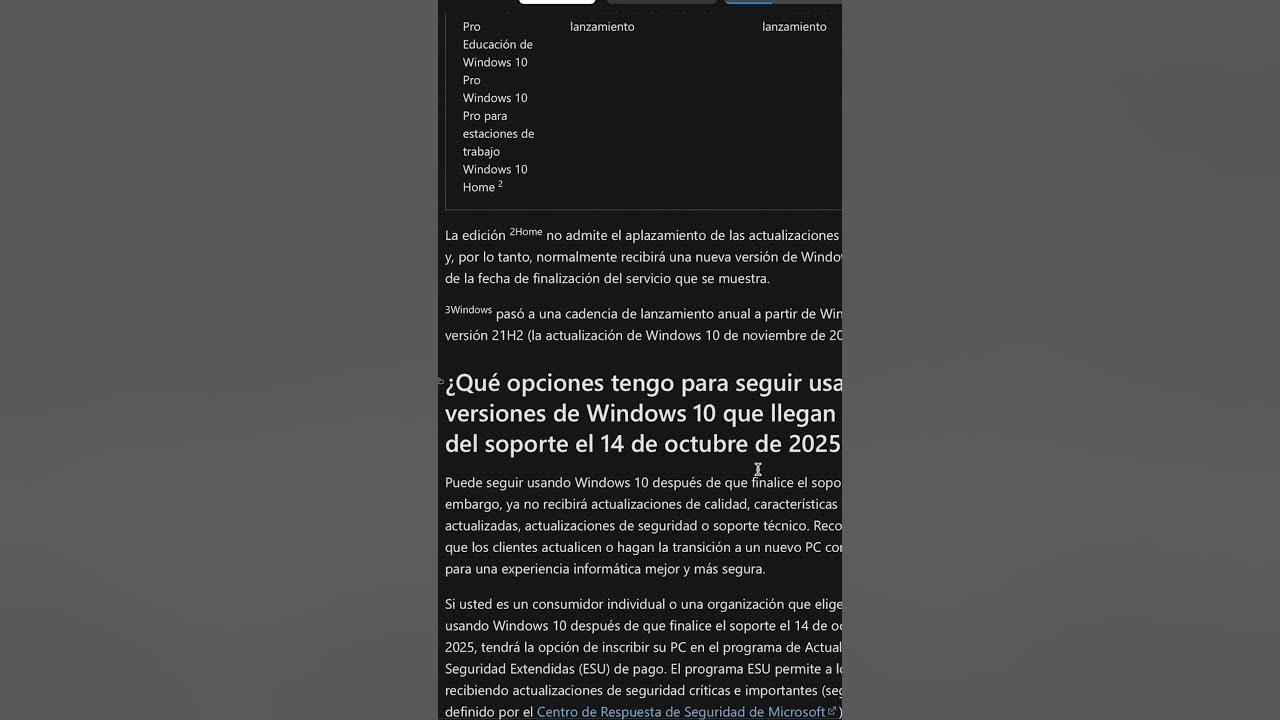 Programa ESU de Windows 10
