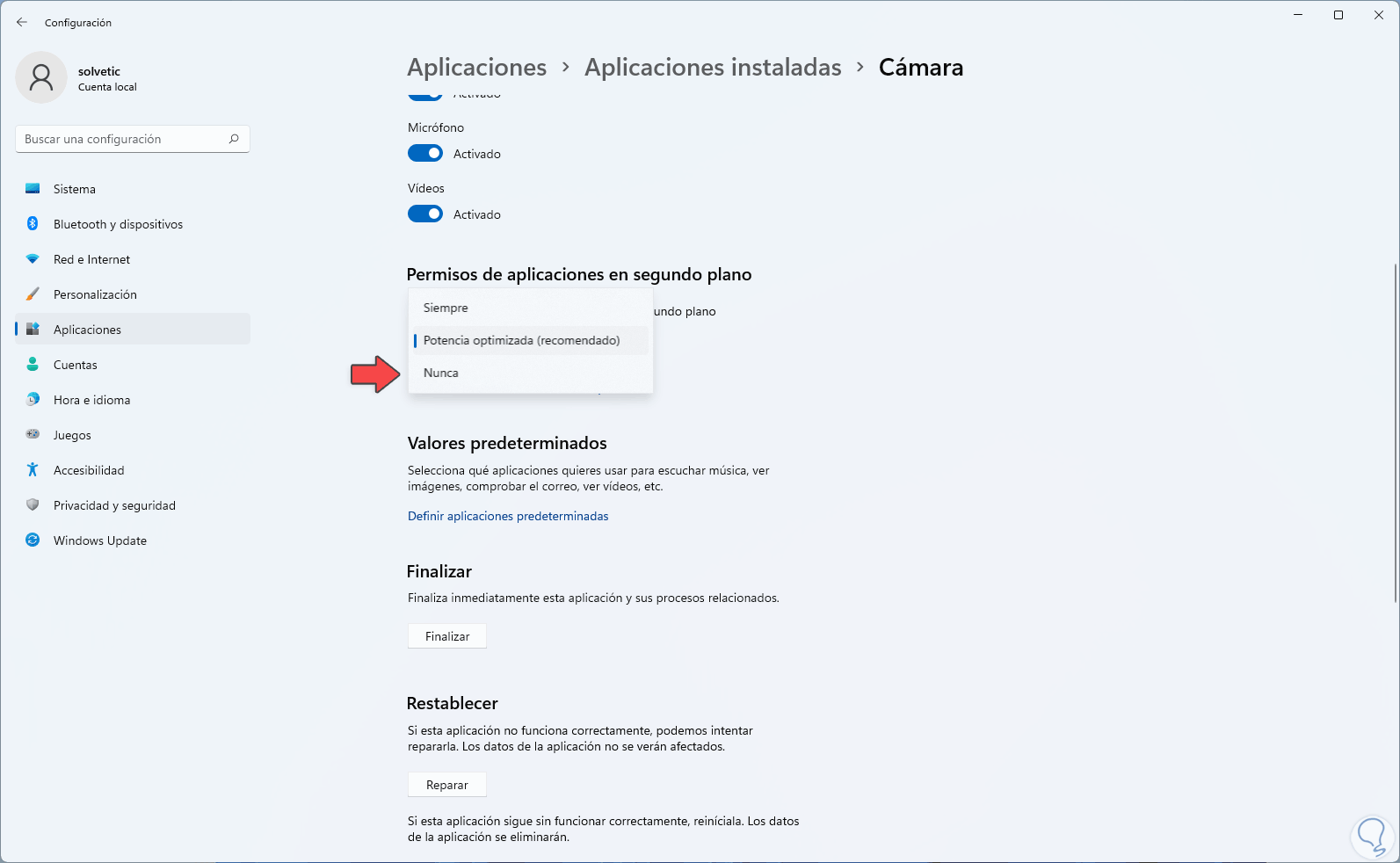 Desactivar Xbox Game Bar en Windows 11