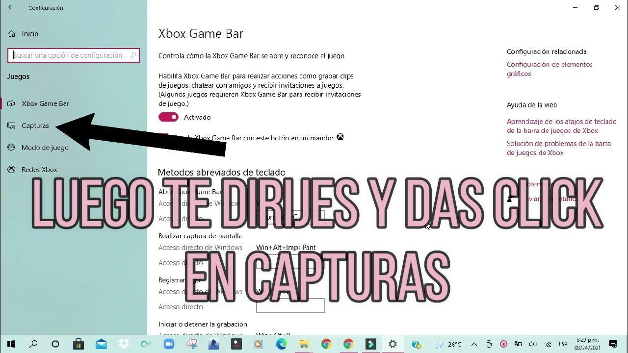 Atajos para ocultar widgets Game Bar