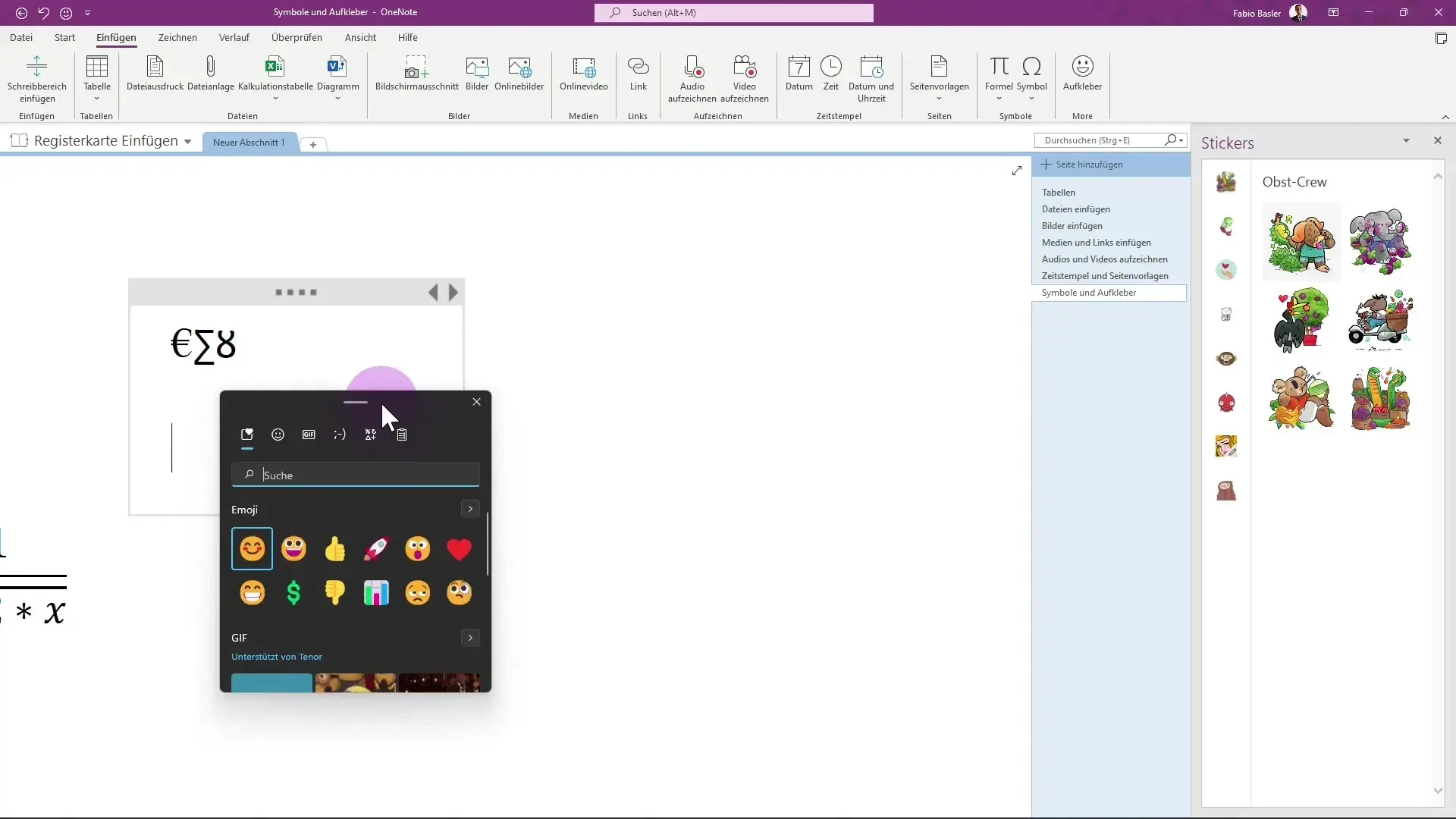 Navegación entre libretas y secciones en OneNote