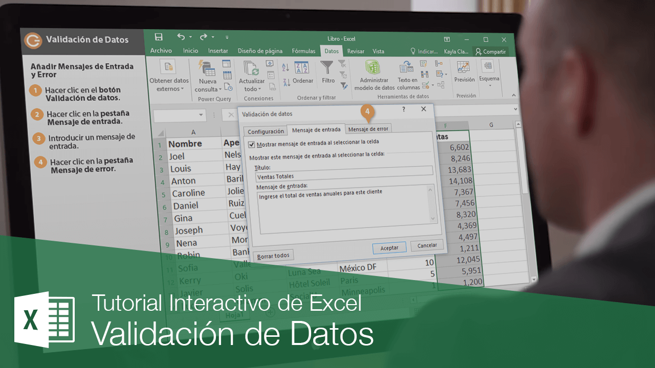 opciones de validación de datos en Excel