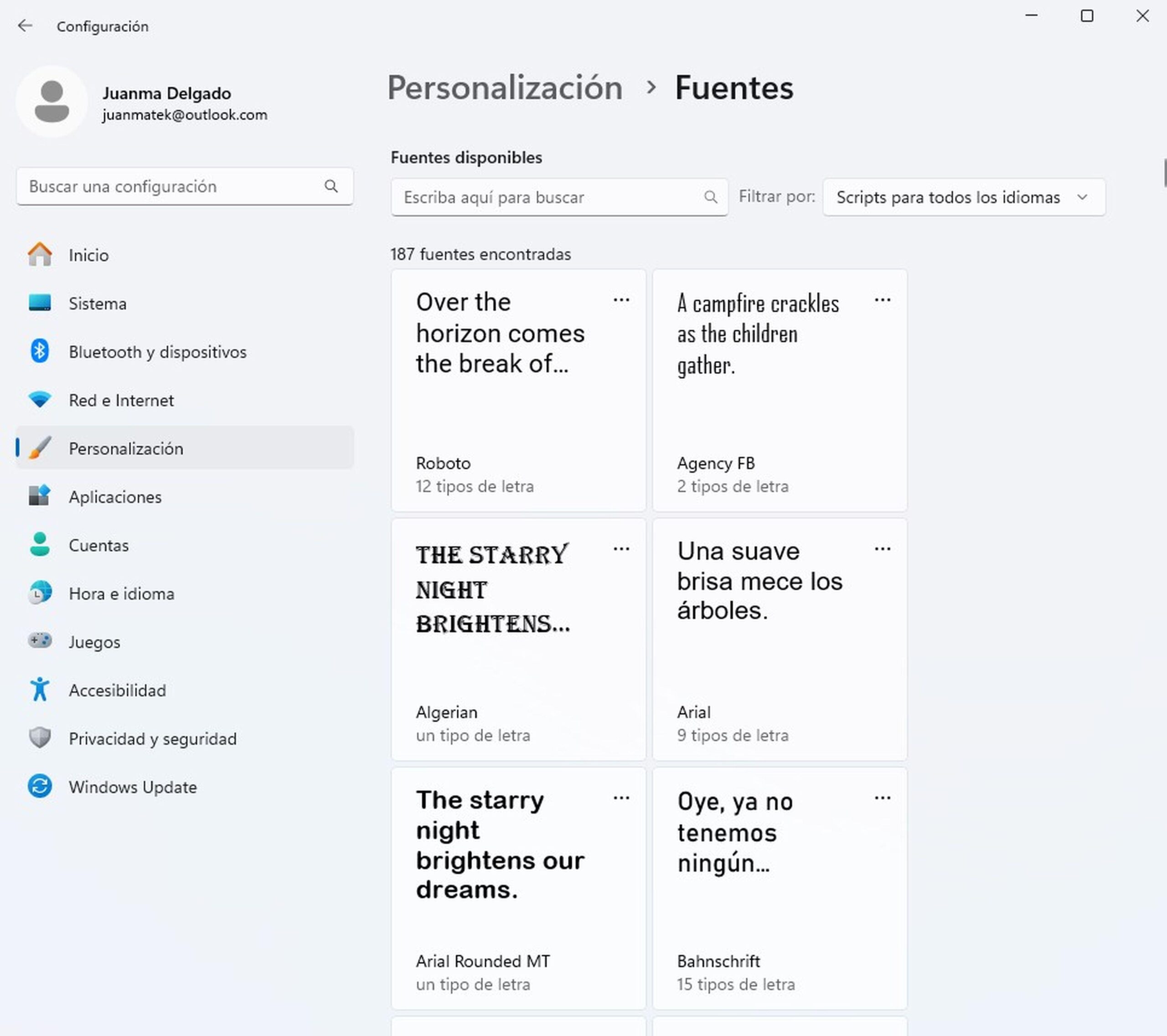 Prácticas de interfaz y tipografías