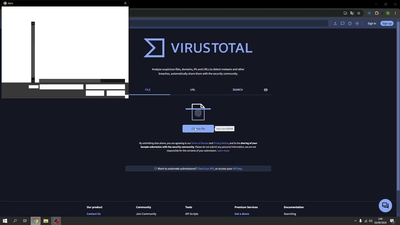Análisis de archivos con VirusTotal