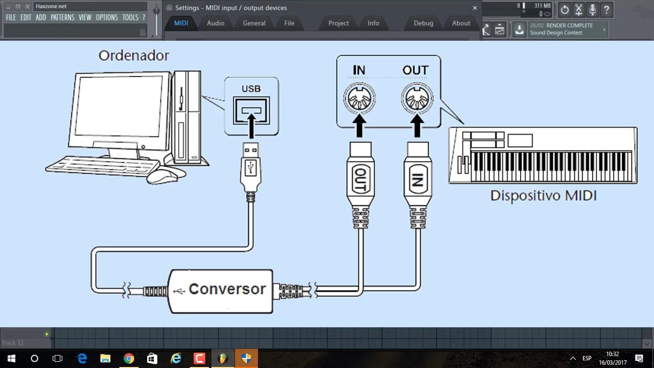 Controladores MIDI USB en Windows 11
