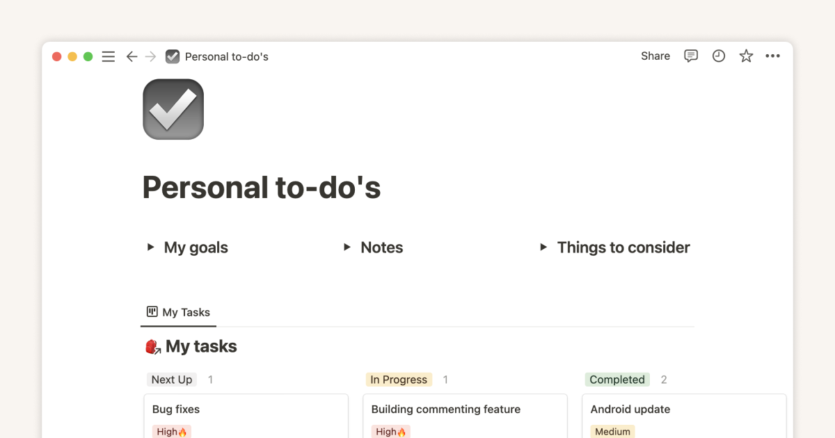 Organización con Notion