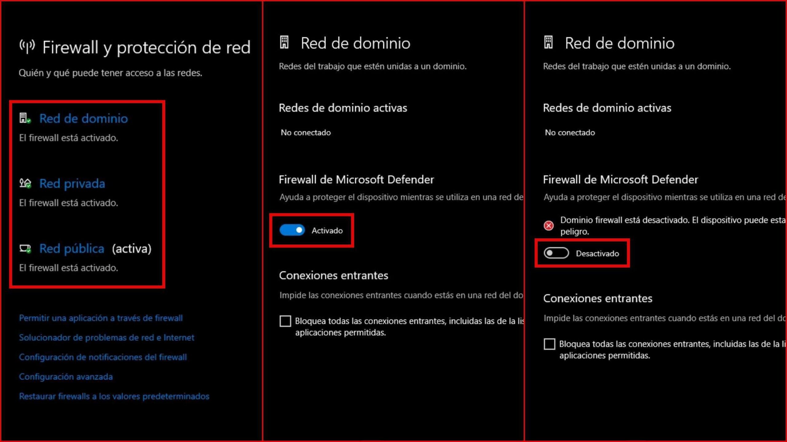 Configuración avanzada de firewall
