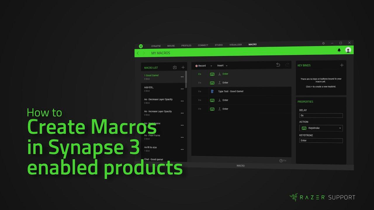 Razer Synapse macros