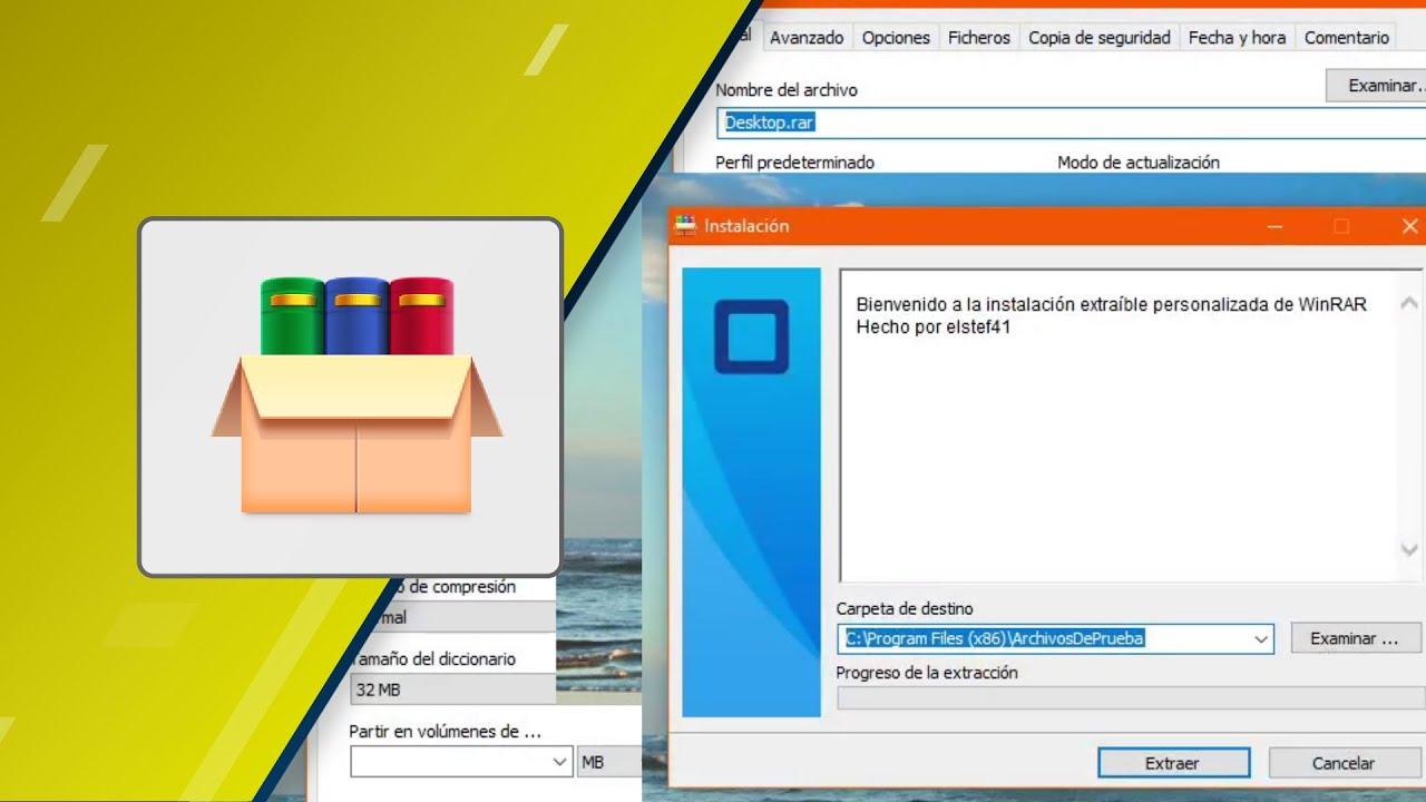 Crear archivos autoextraíbles SFX en WinRAR