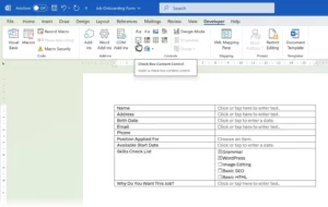 Crear formularios inteligentes en Word con controles ActiveX y validación de datos