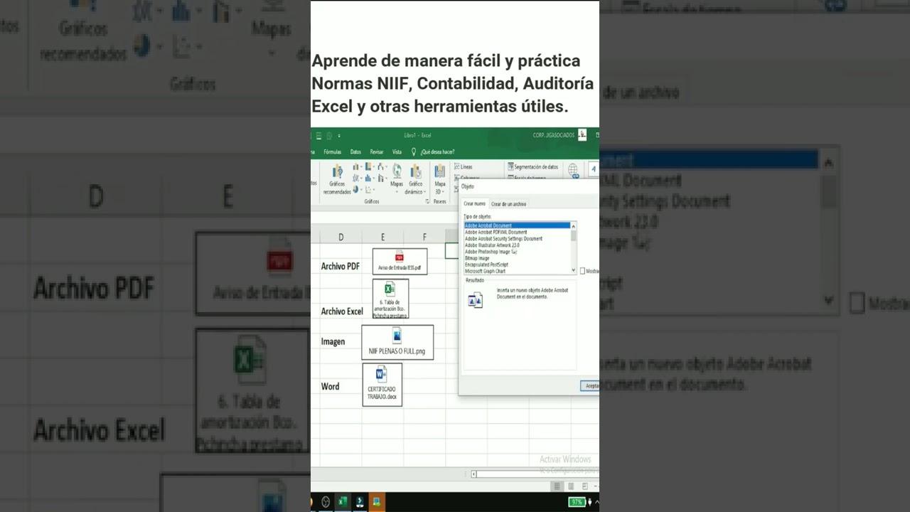 Vincular archivos en documentos de Office