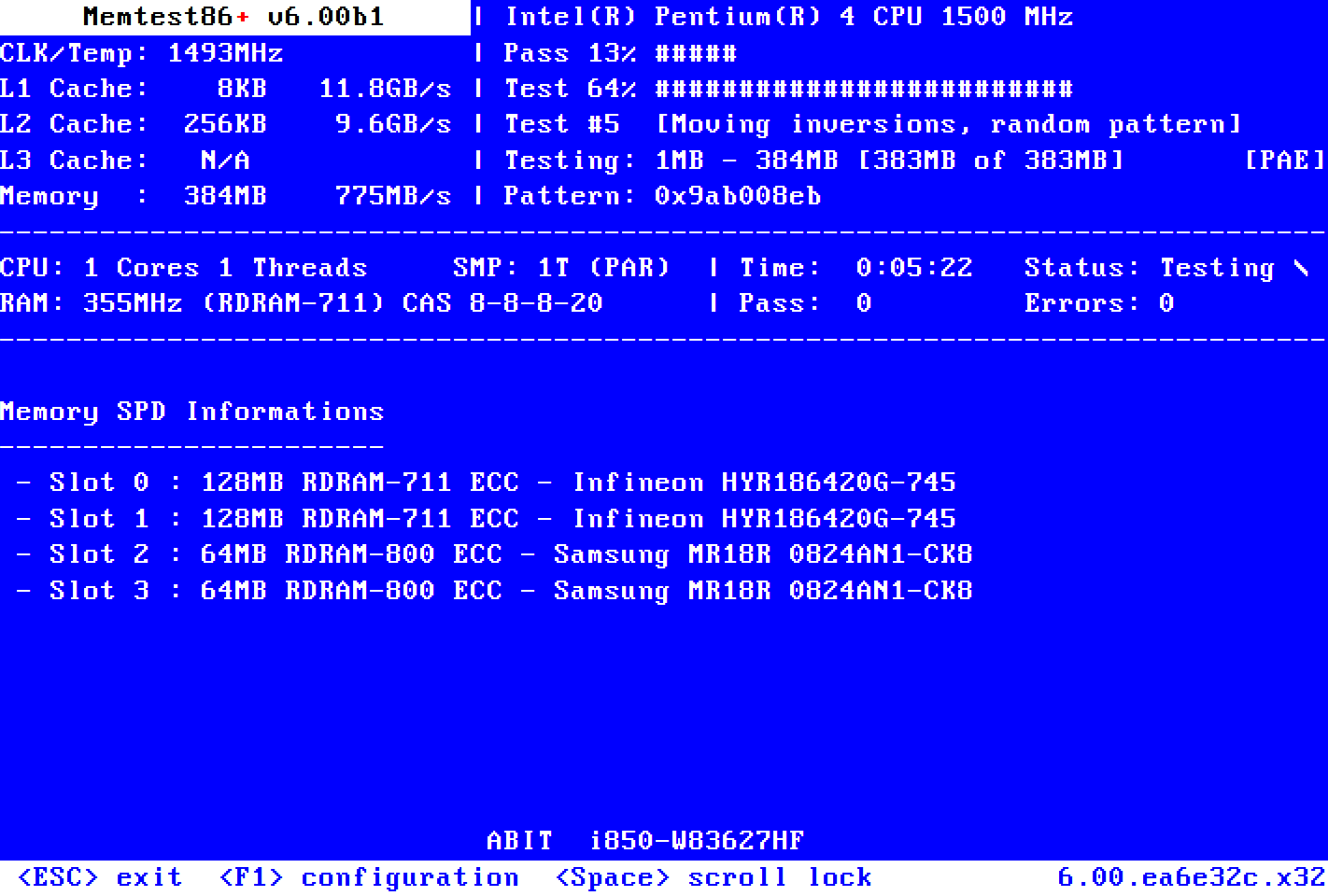Comparativa de MemTest86 y MemTest86+