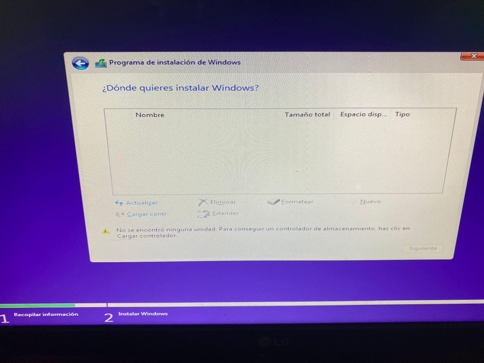 Soluciones para disco no detectado en instalación