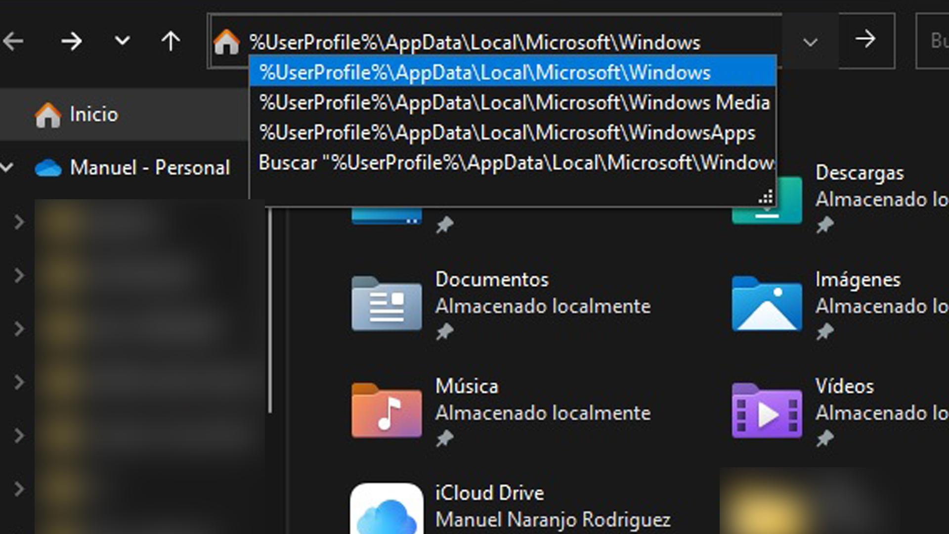 Versiones anteriores y copias en Windows 11