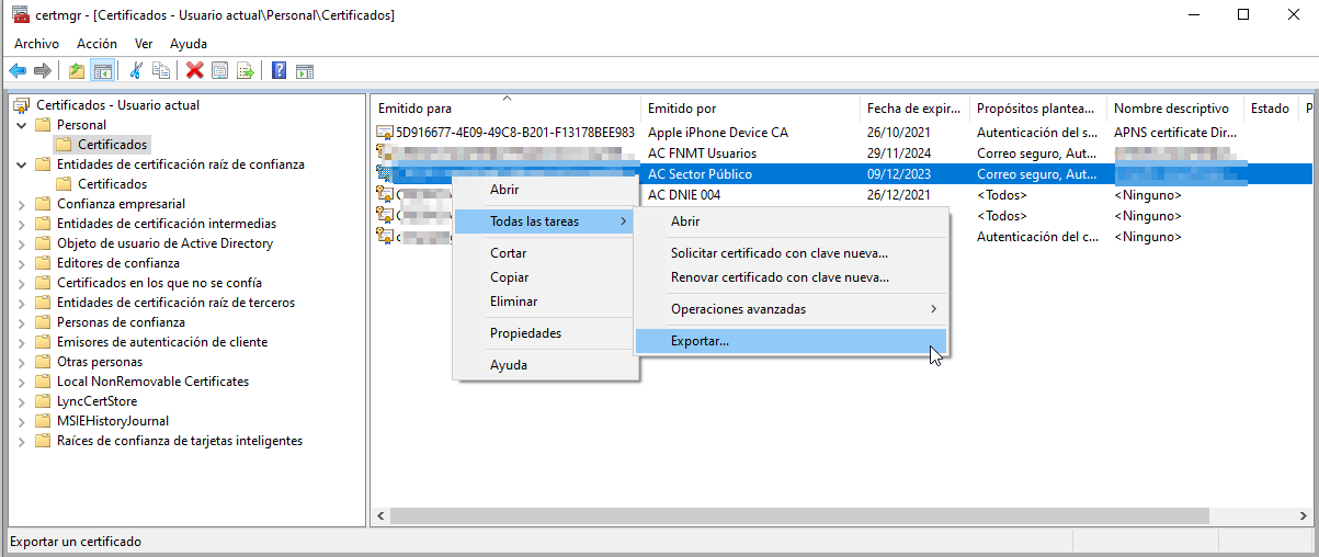 Importación de certificados en Chrome