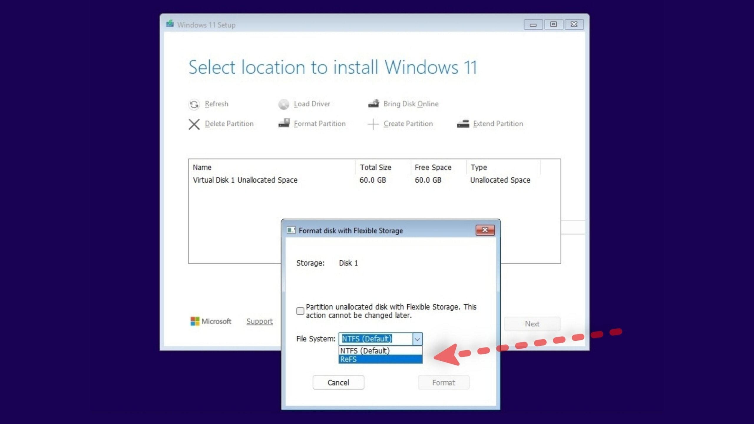 Identificar sistema de archivos en Windows 11
