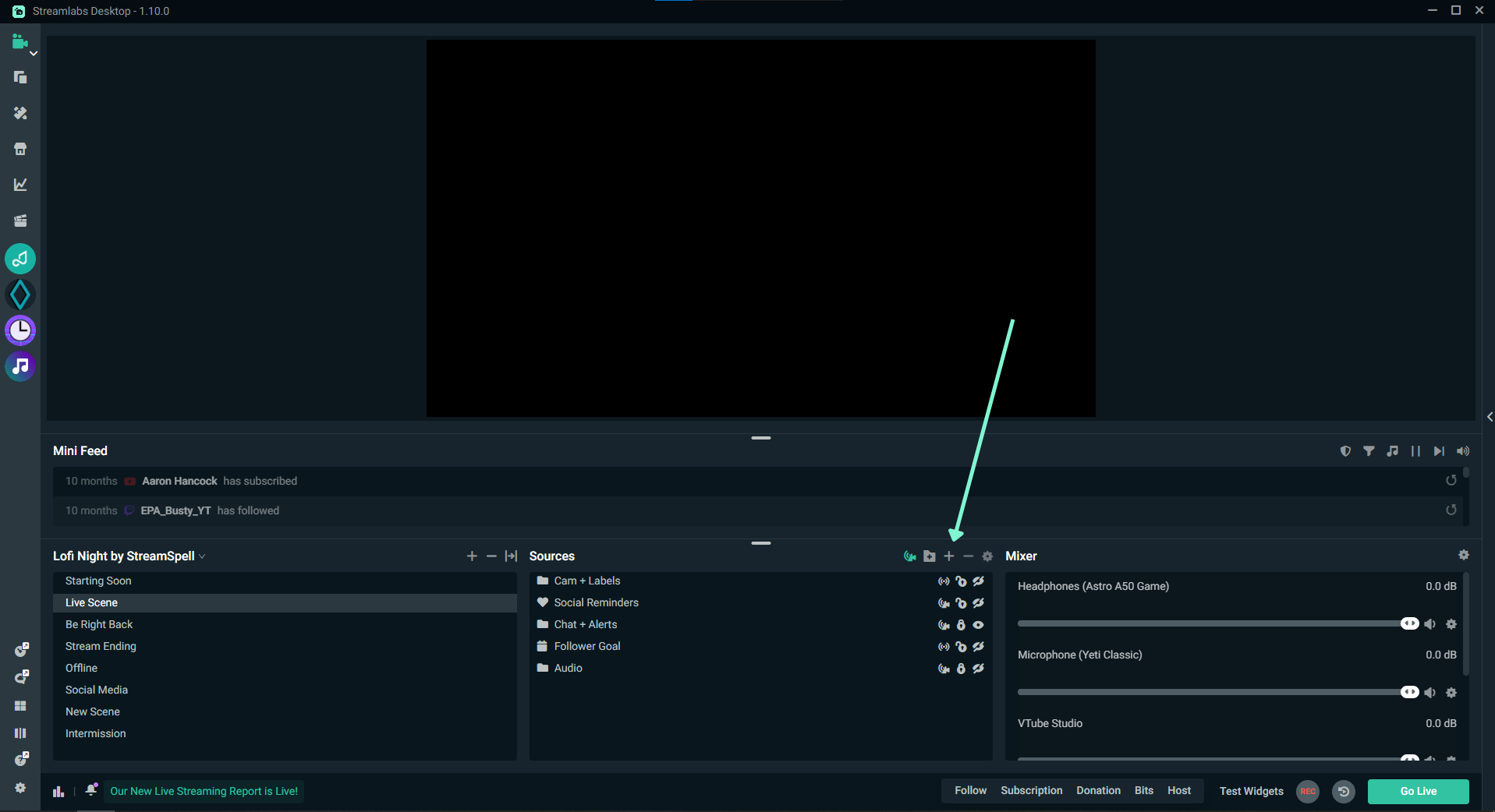 Alertas y widgets en Streamlabs