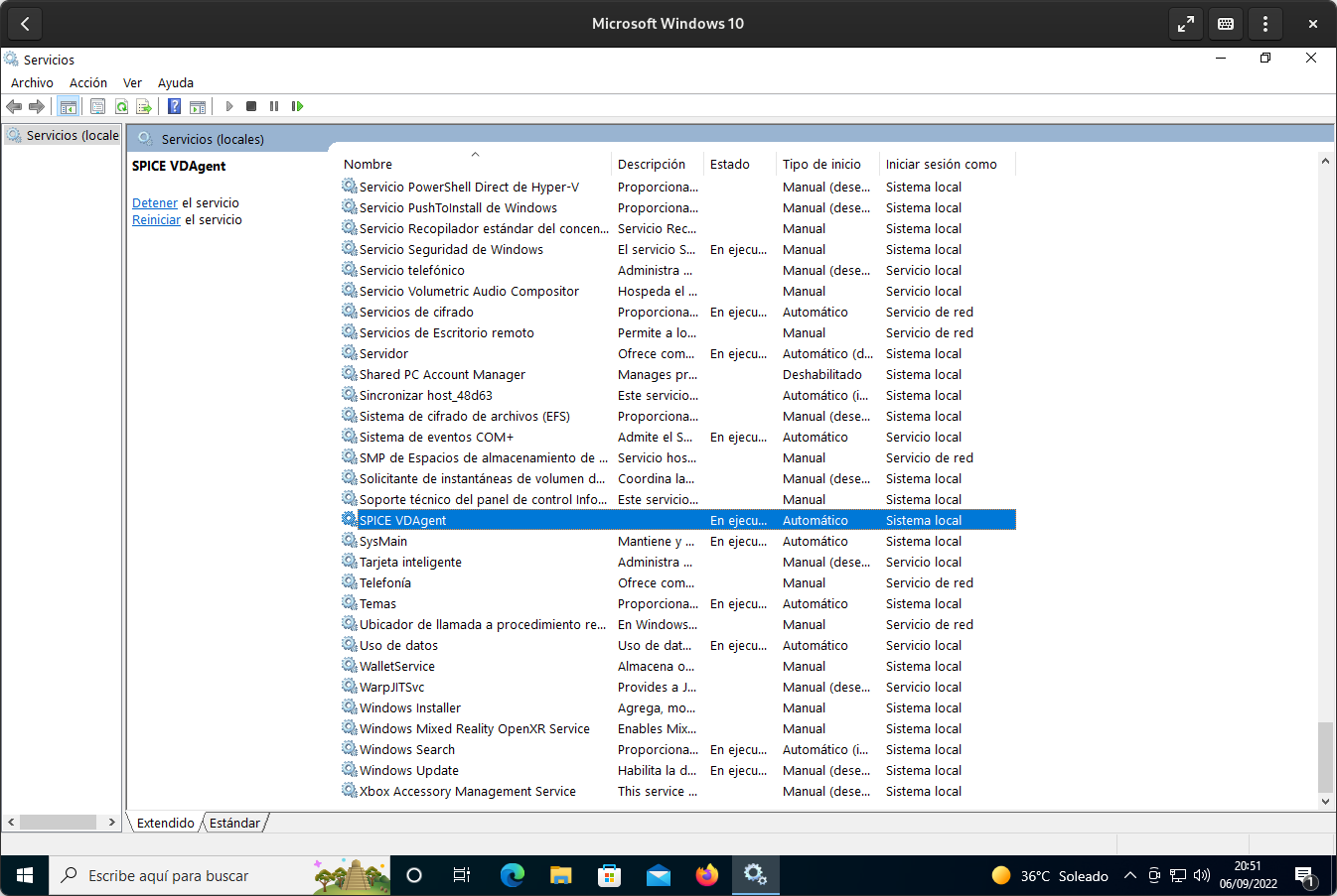 modificar servicios en Windows 11