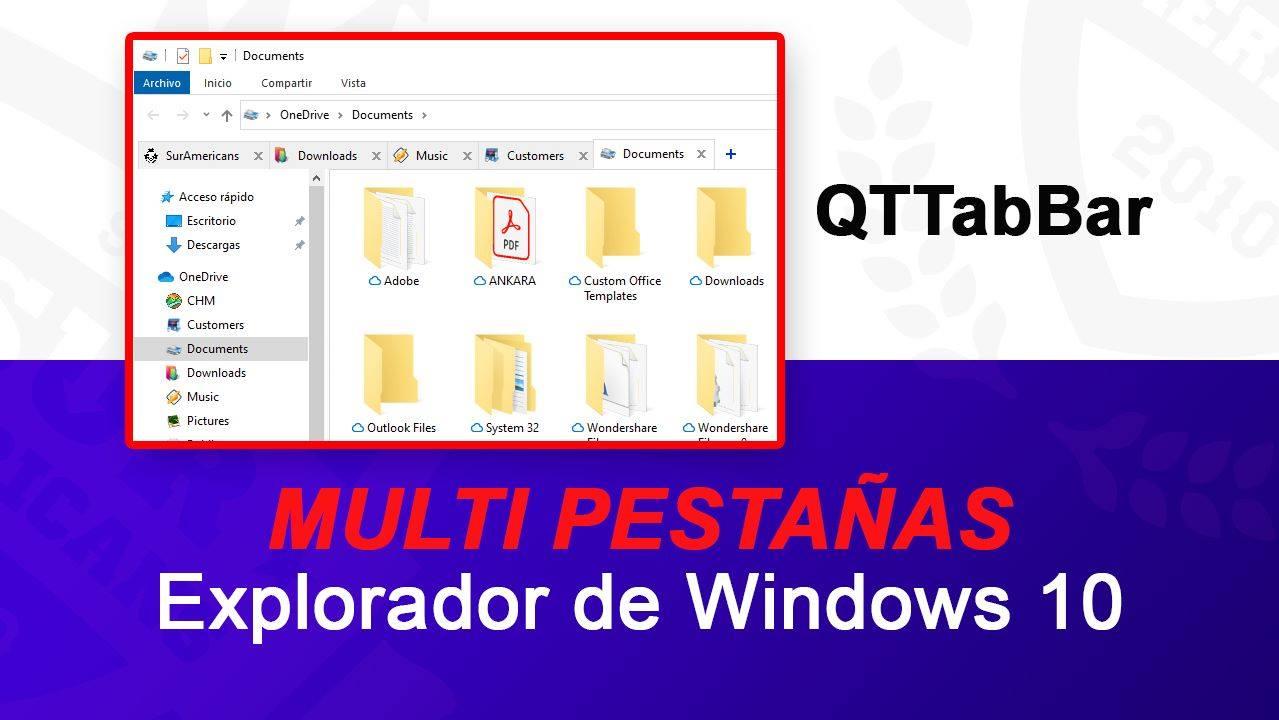 Extensión de pestañas para el Explorador de Windows