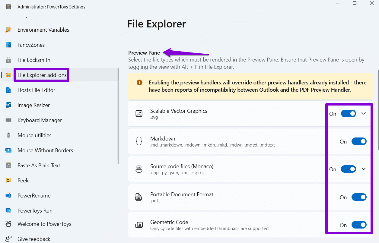 Soluciones Preview Handler Windows