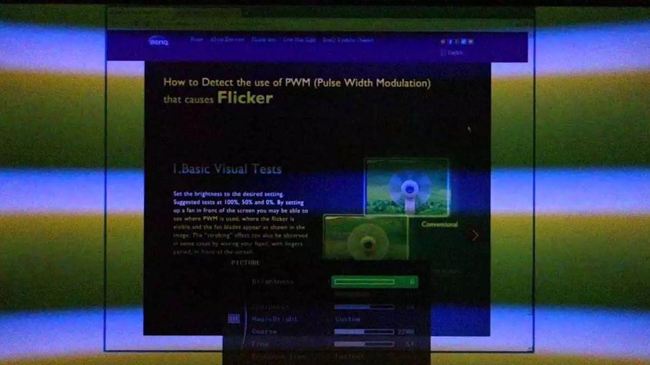 Efectos del flicker en monitores
