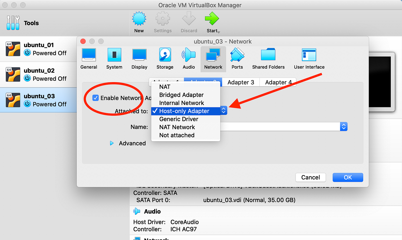 virtualbox tipos de redes