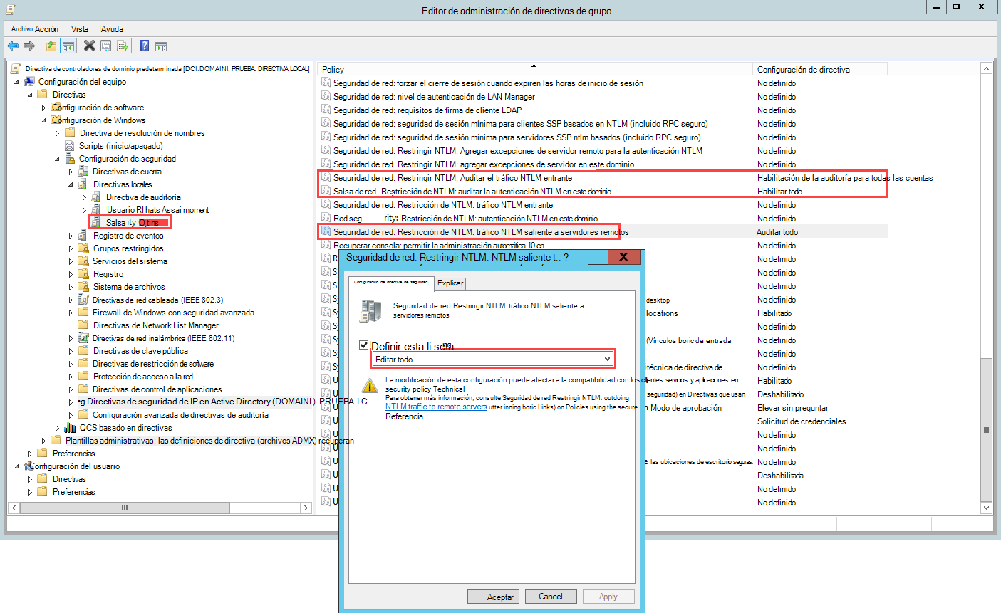 Auditoría de seguridad en Windows Auditoría de seguridad en Windows