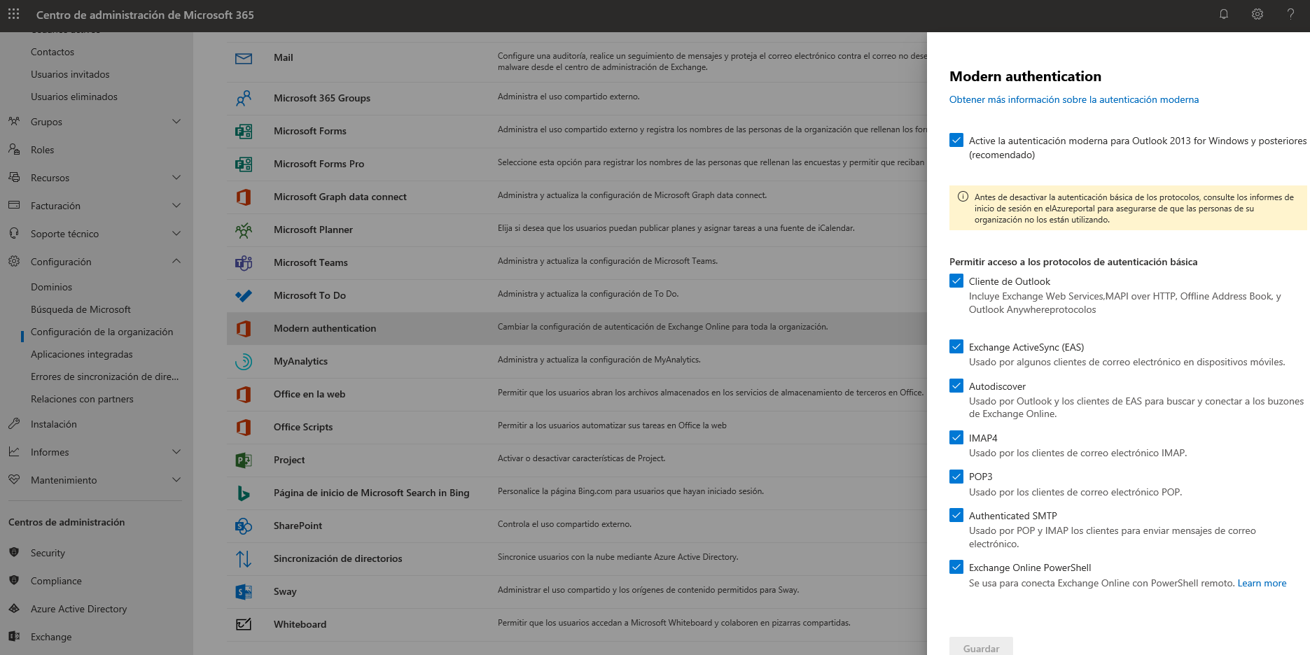 Autenticación multifactor en Microsoft 365