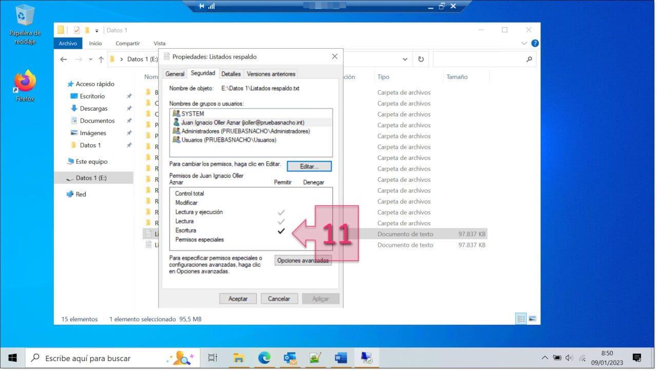 Permisos NTFS en Windows