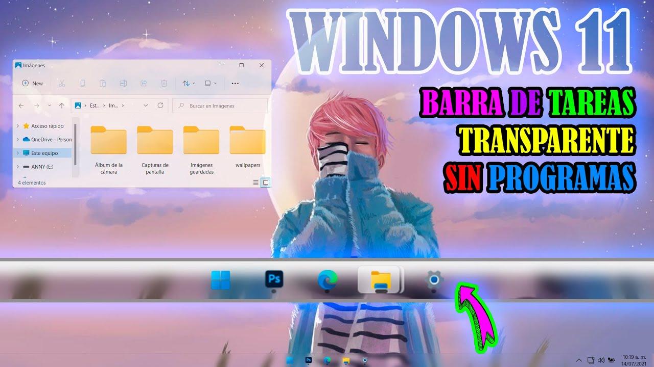 Ajustes de transparencia en Windows 11