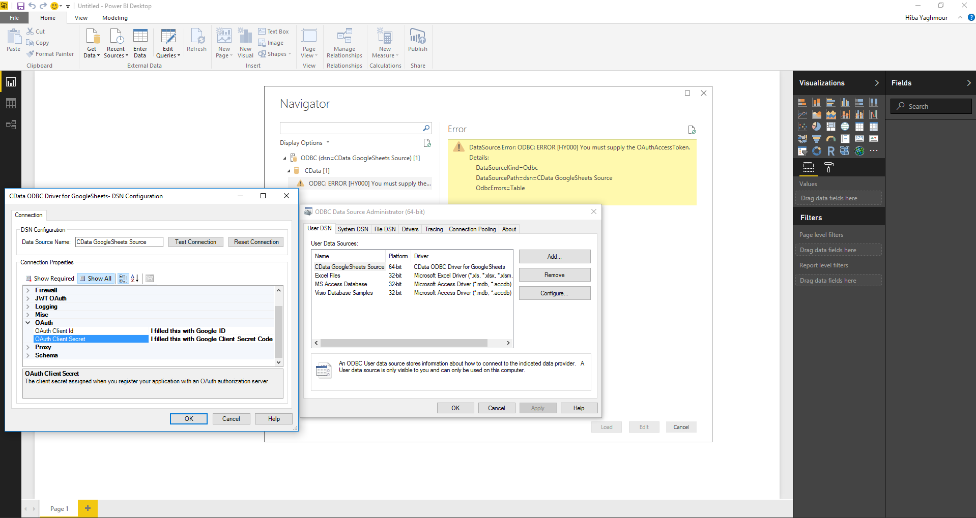 Vincular Google Sheets en Access