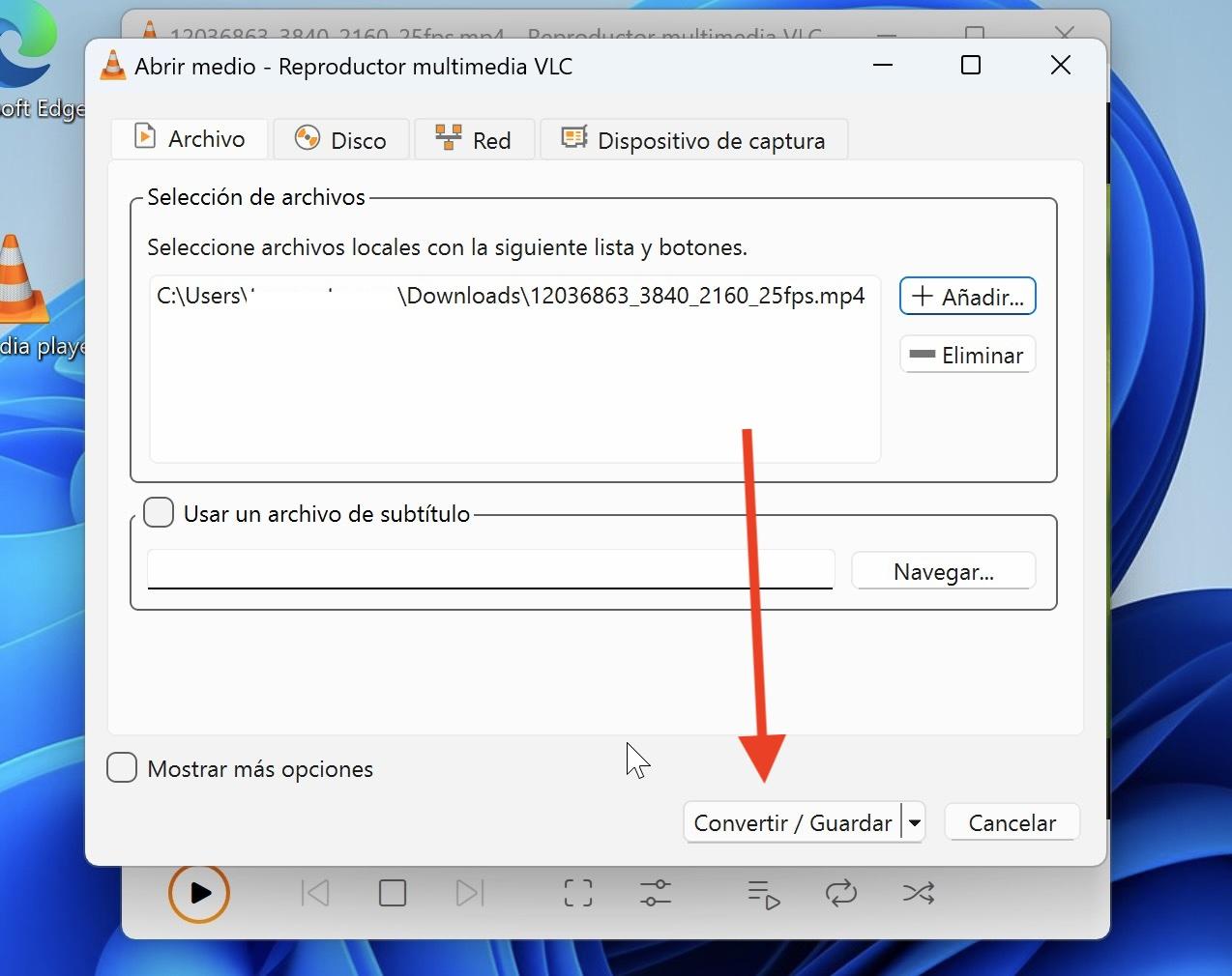 Automatizar conversion m3u8 VLC