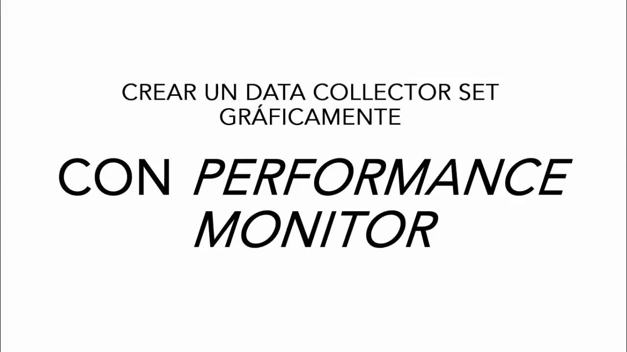 paneles de diagnostico con performance monitor