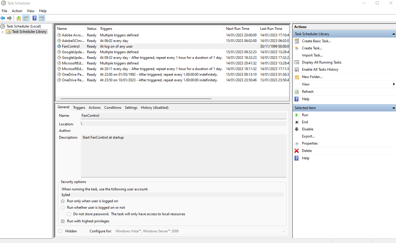 FanControl inicio con Windows