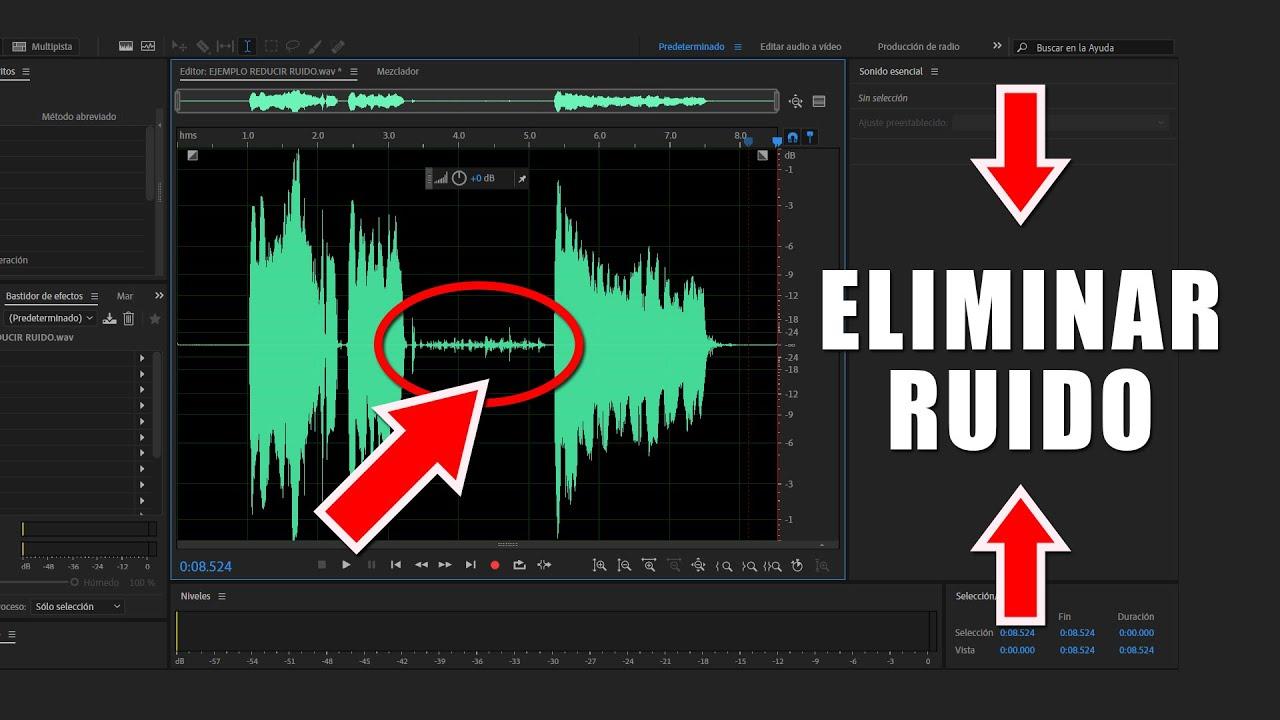 Limpieza de audio y reducción de ruido en Adobe Audition