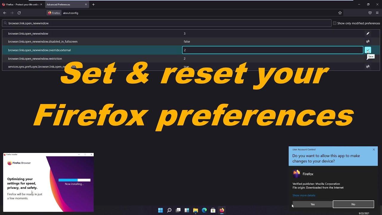 Configuración avanzada de Firefox