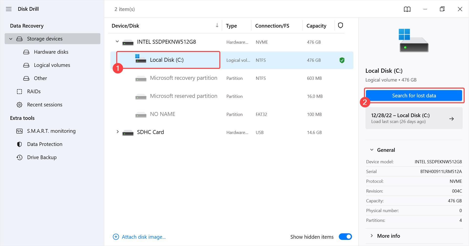 Recuperación de archivos NTFS