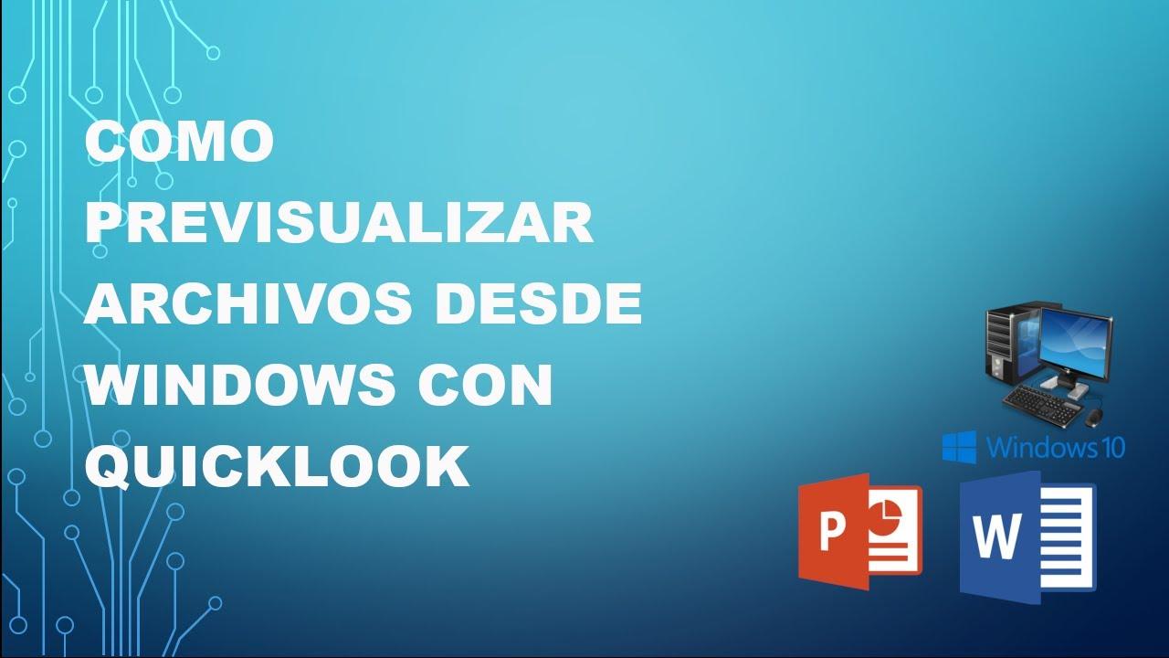 Vista previa instantánea de archivos con QuickLook