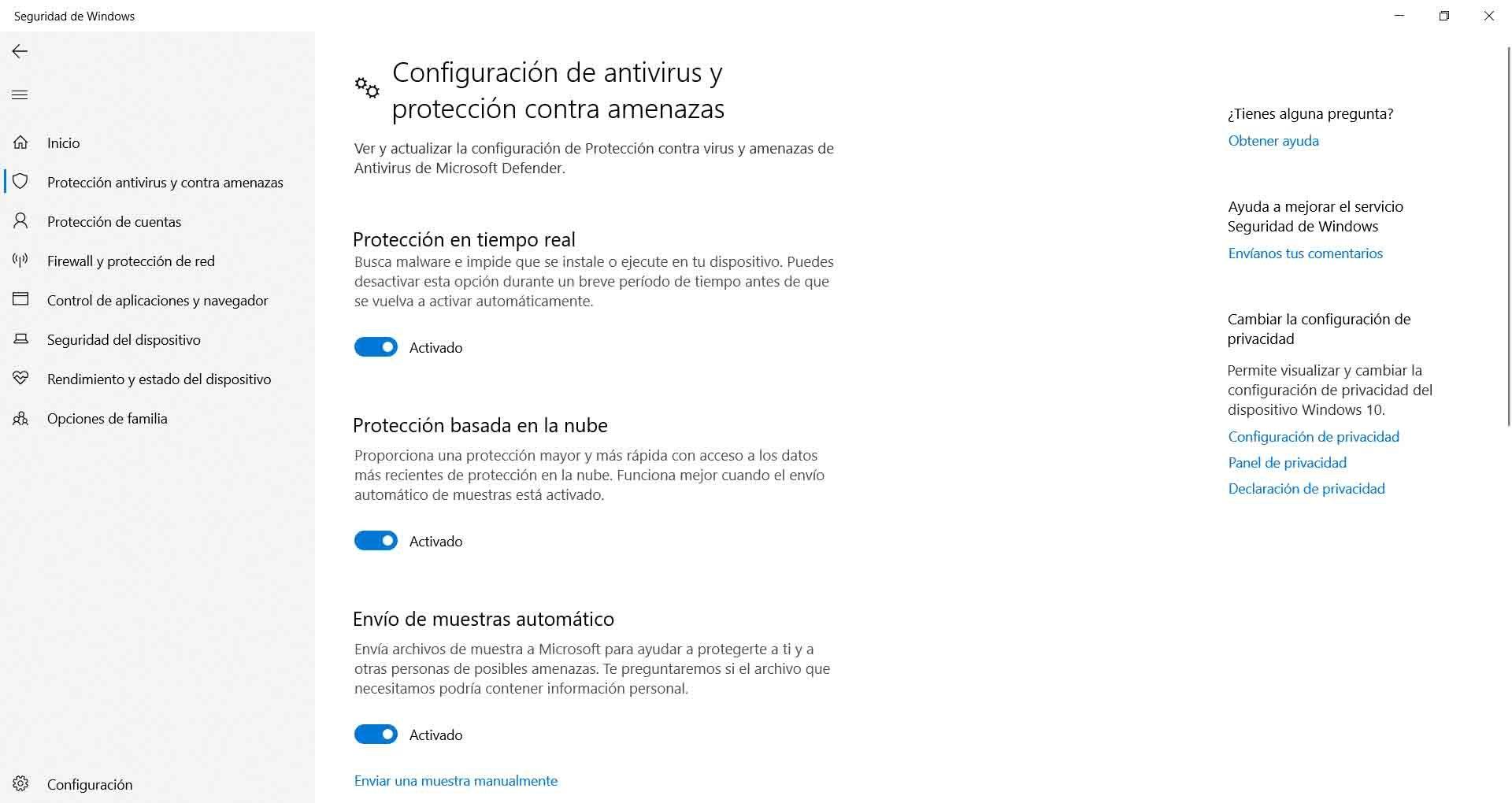 Motivos bloqueo Windows Defender