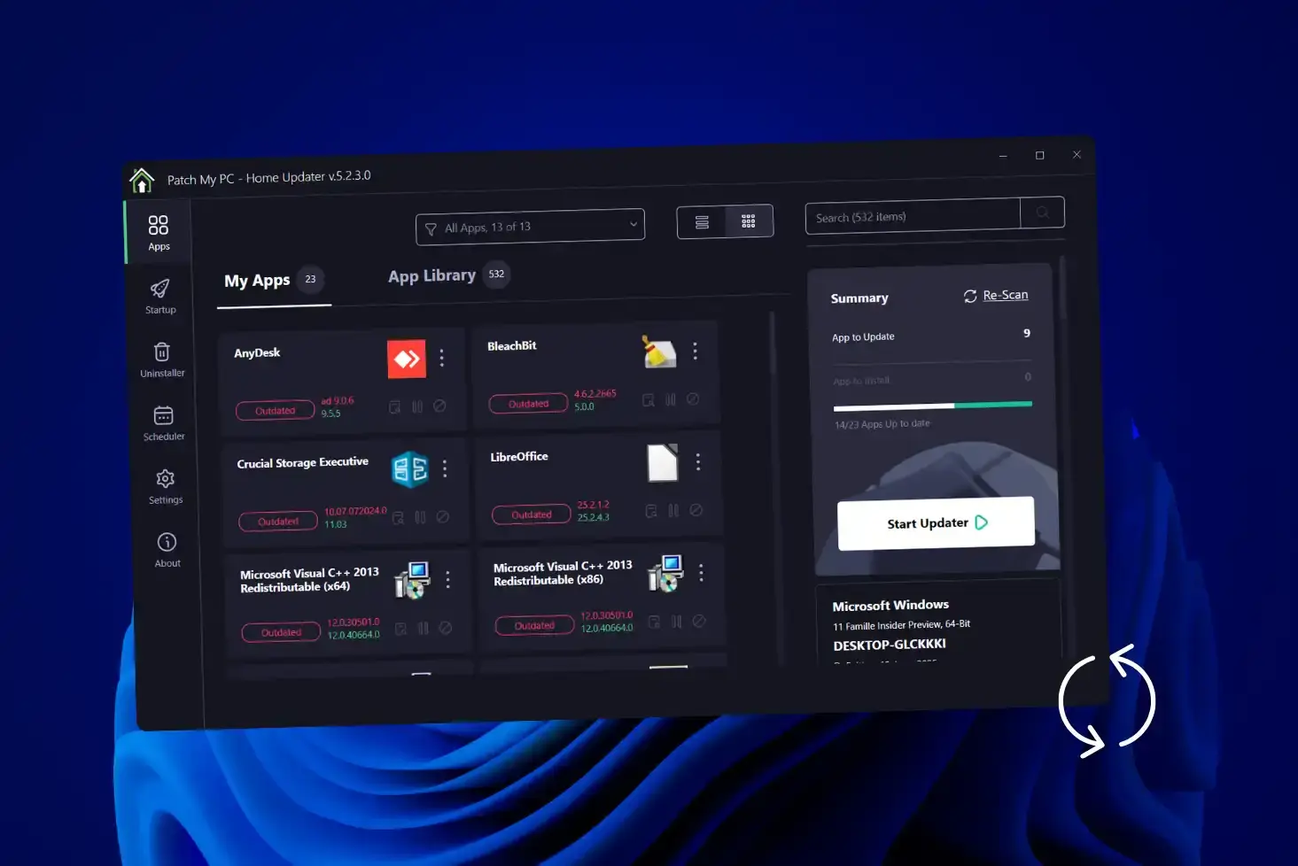Herramienta para gestionar actualizaciones en Windows