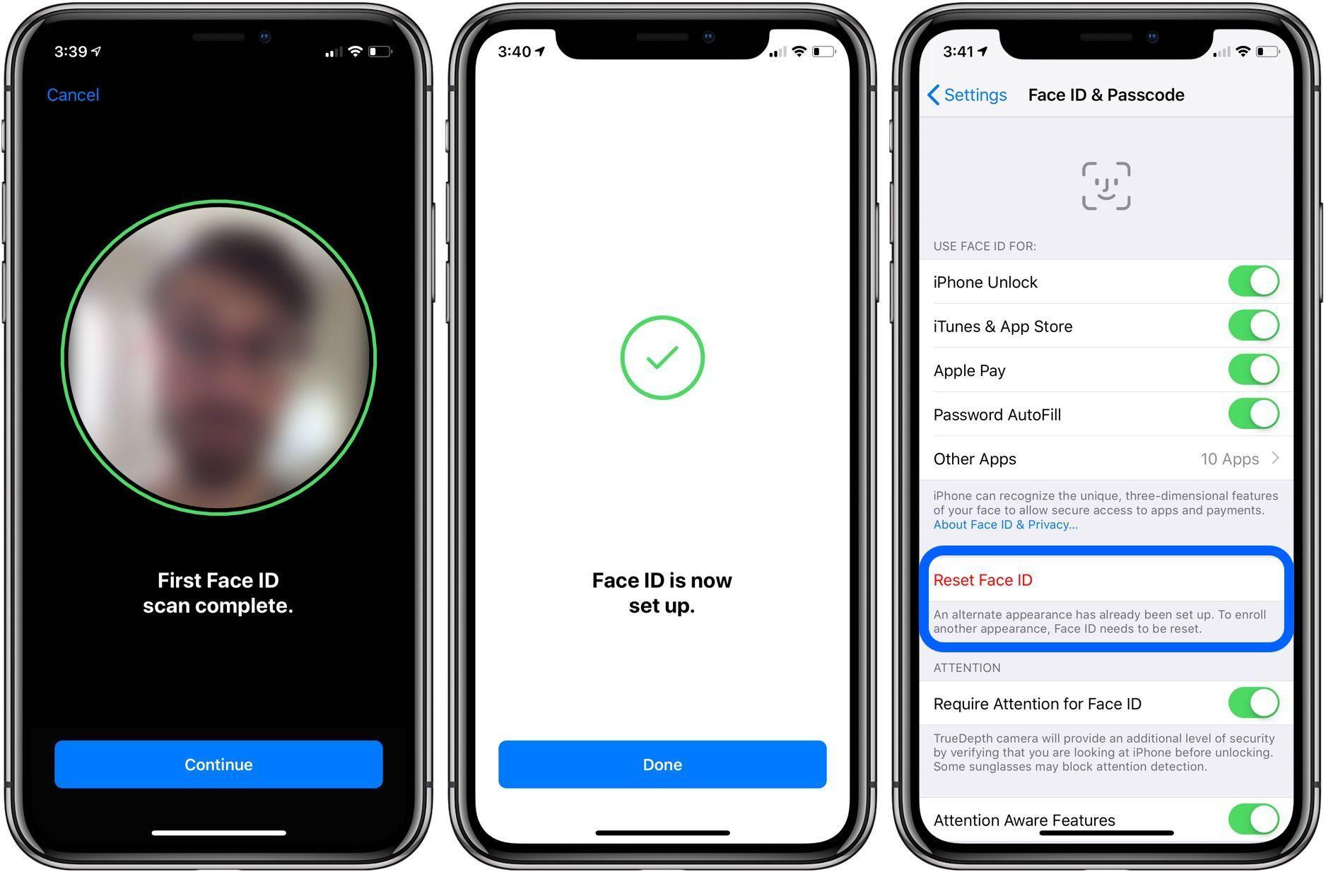 añadir otro rostro en face id