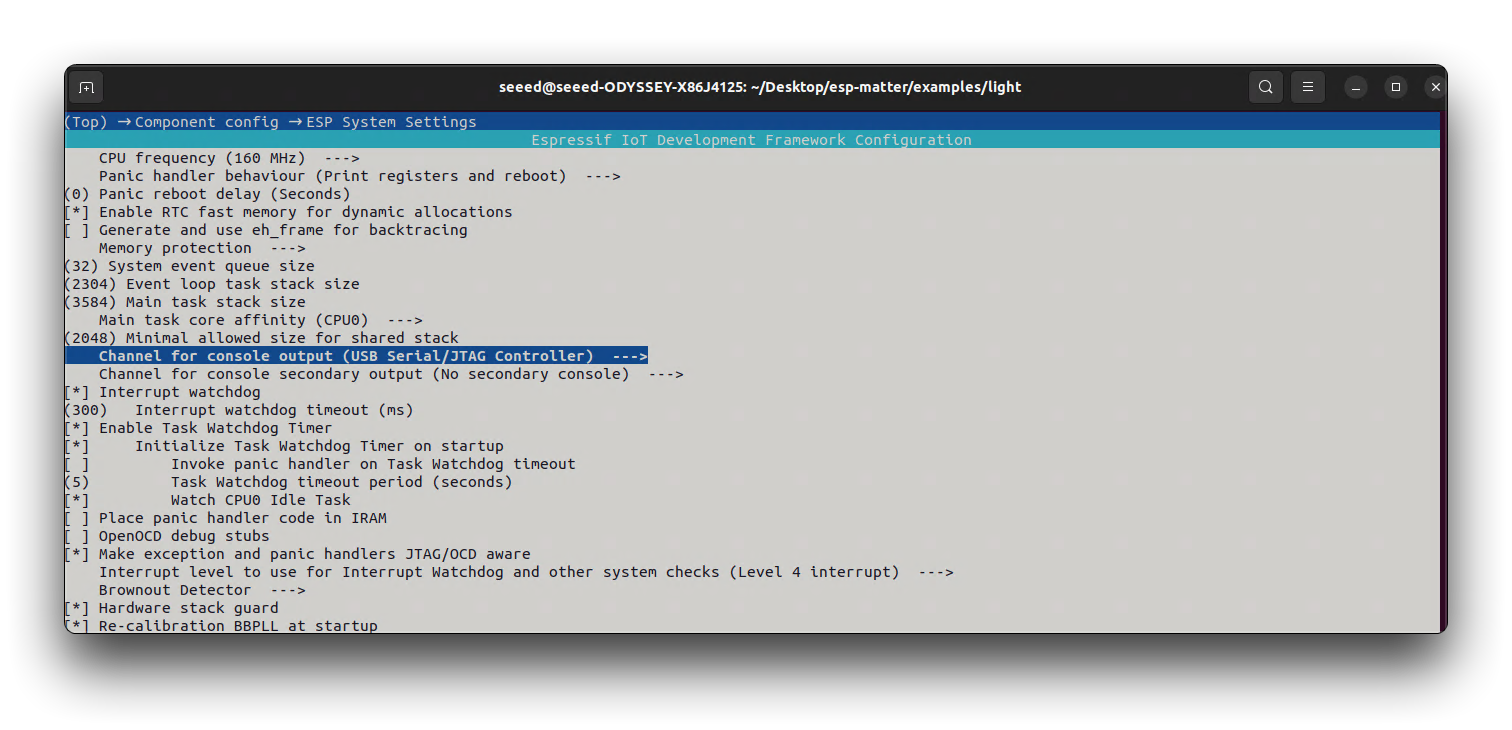 Pantalla de make menuconfig del kernel