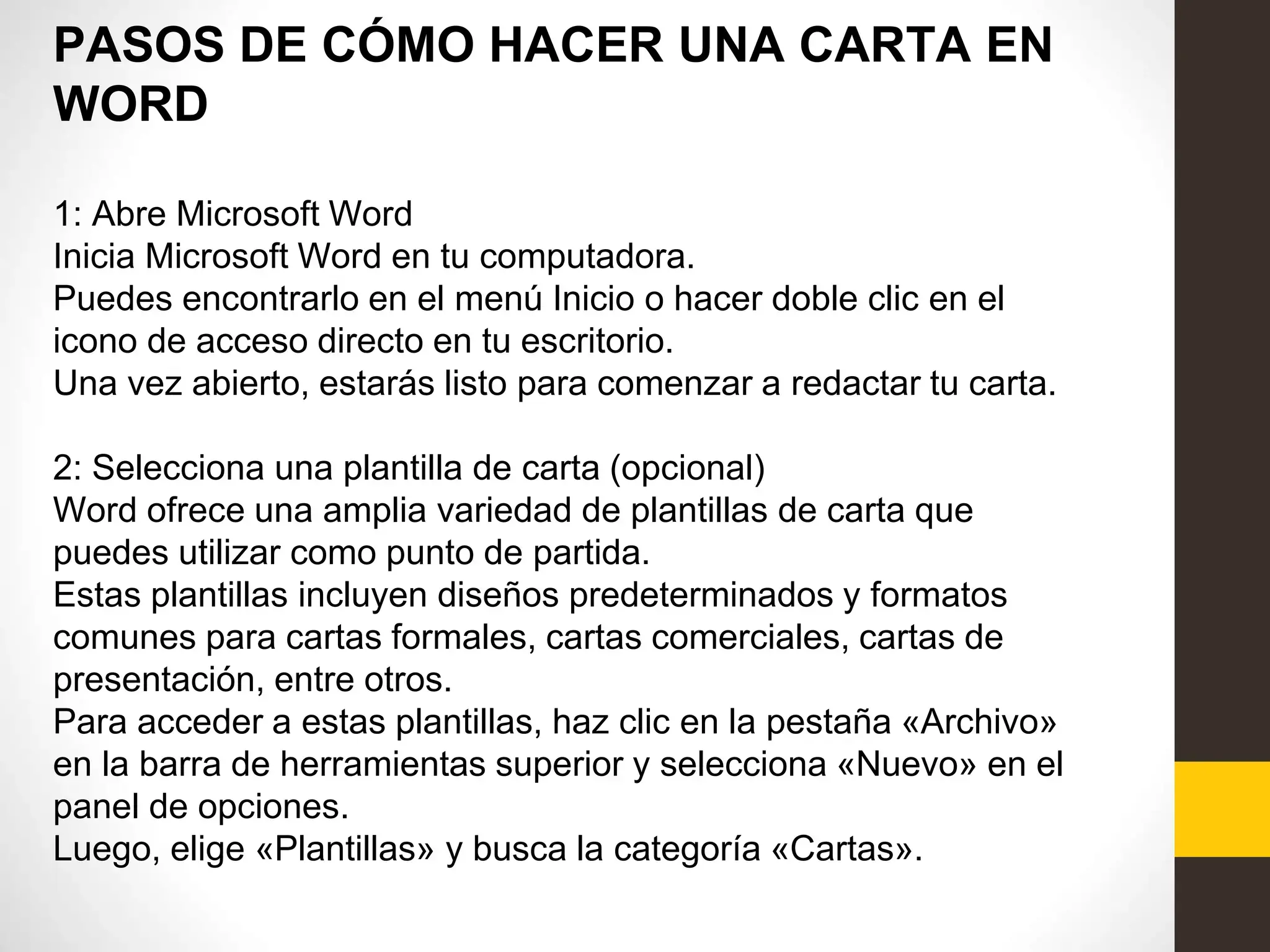 C mo Escribir Una Carta Formal En Word Gu a Y Plantillas