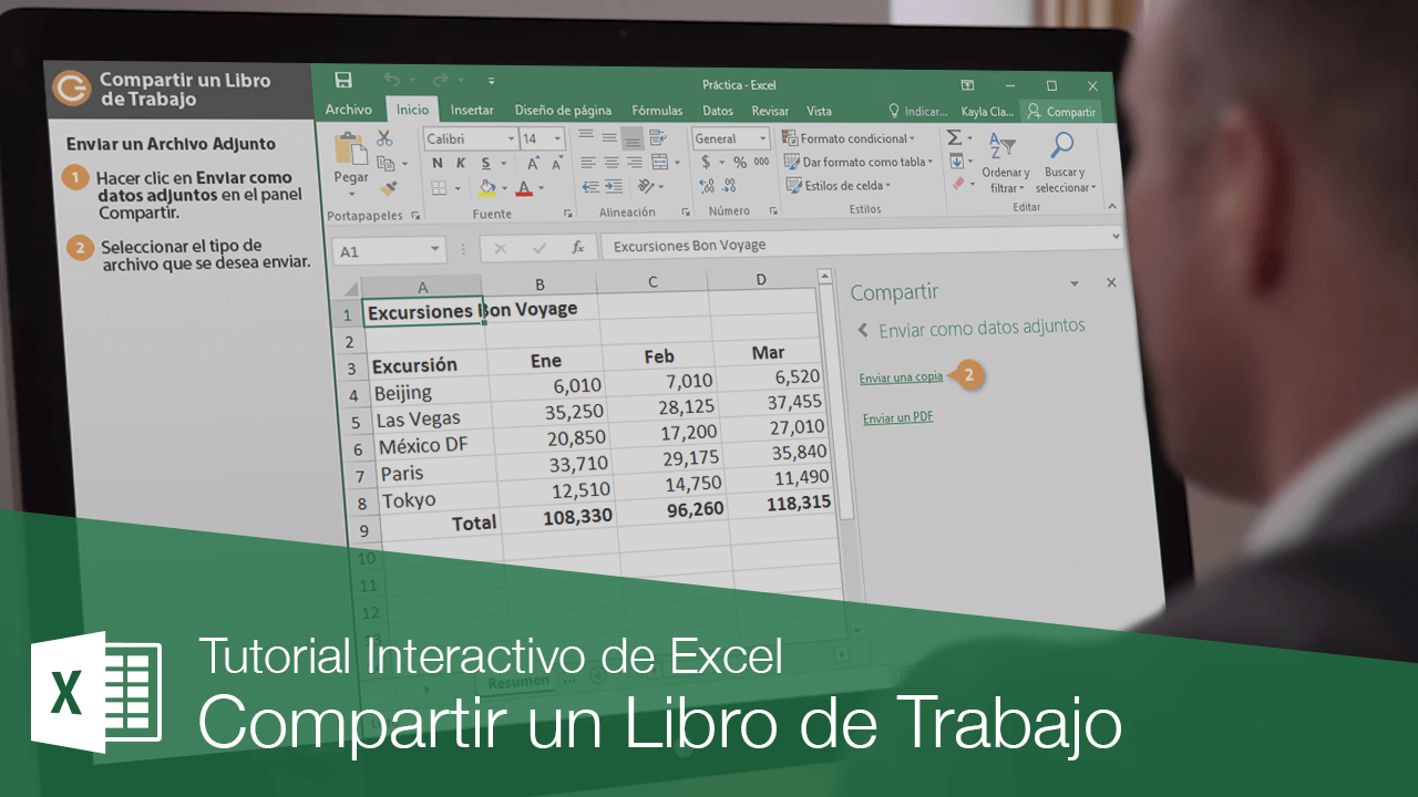 Opciones para compartir Excel