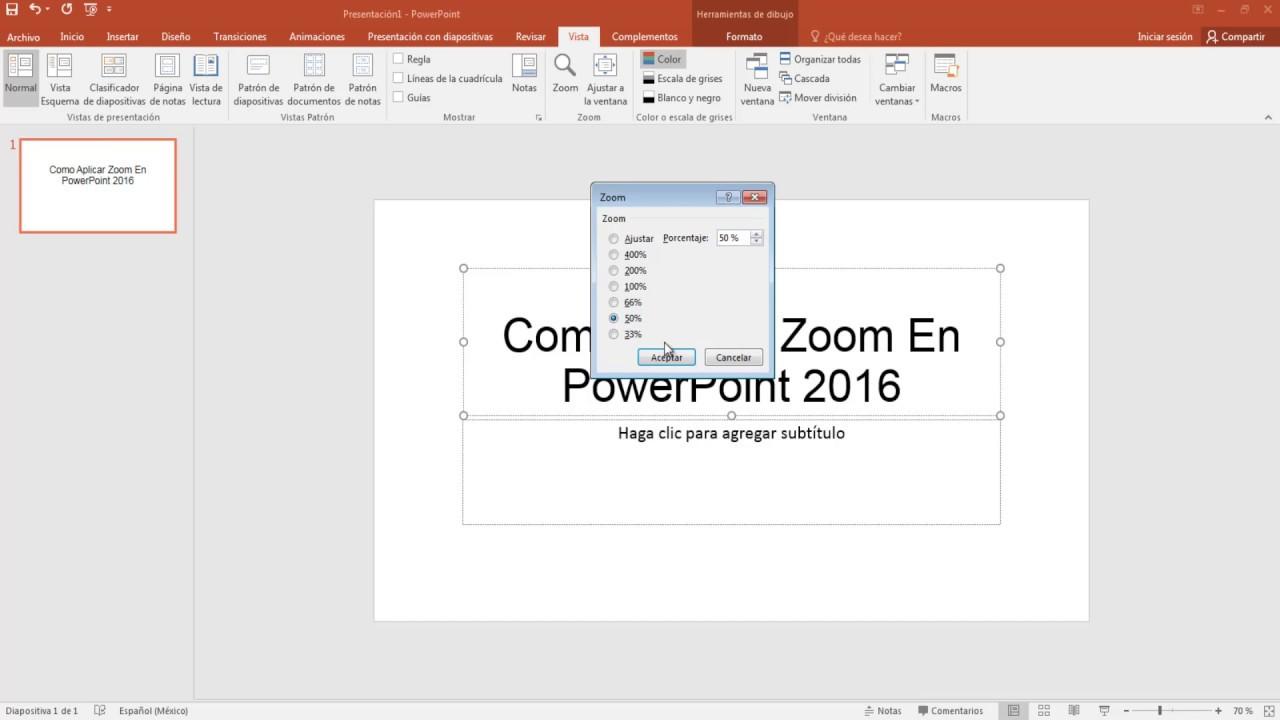 Zoom interactivo de PowerPoint