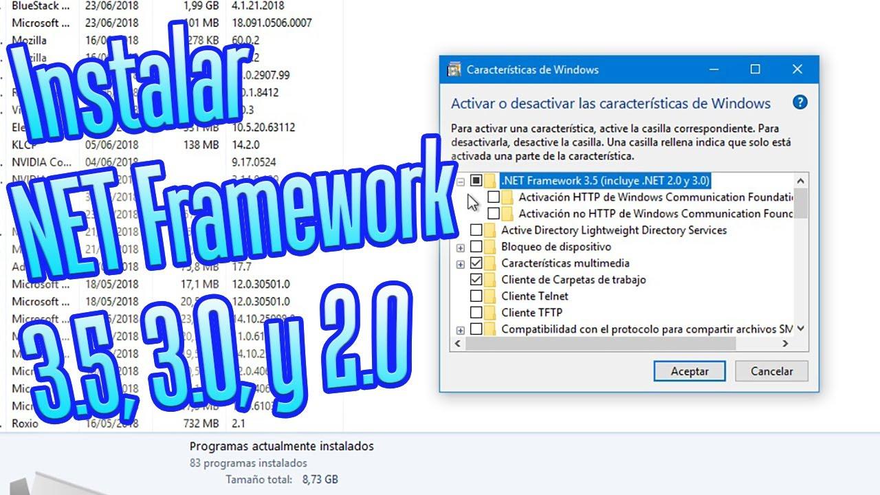 Instalar .NET Framework en Windows