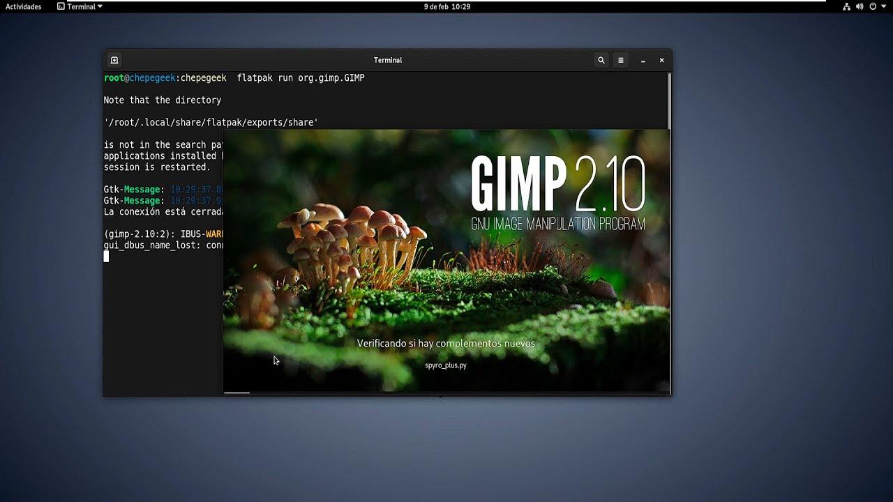 Carpetas de plugins en GIMP